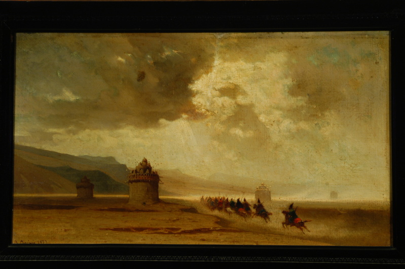 Alberto Pasini, Colombai per raccogliere il guano nelle pianure di Kunickak e cavalcata persiana, 18