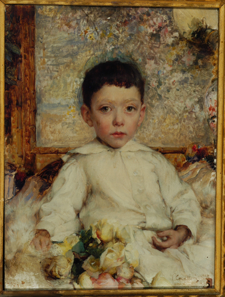 Ritratto di bambino in bianco Ritratto di bambino in bianco