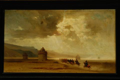 Alberto Pasini, Colombai per raccogliere il guano nelle pianure di Kunickak e cavalcata persiana, 18